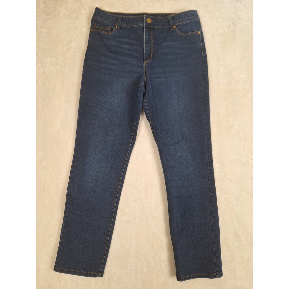 Bandolino Amy Straight Leg Blue Wash Jeans Women’s Sz 10 Minimalist Everyday